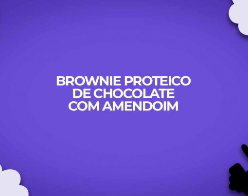 receita proteica brownies de chocolate com amendoim