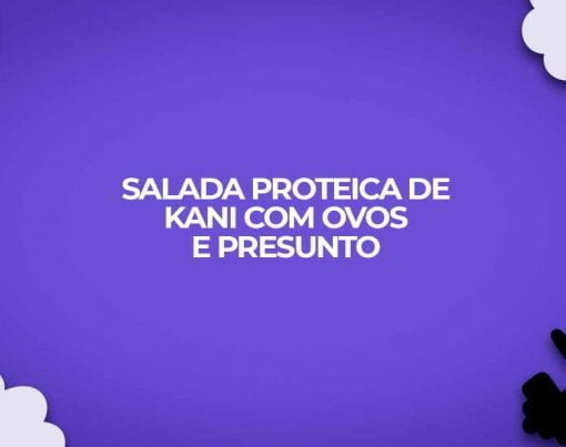 salada de kani com ovos e presunto