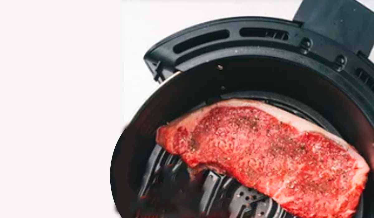 Churrasco de picanha FIT na AirFryer com carvão para dietas.