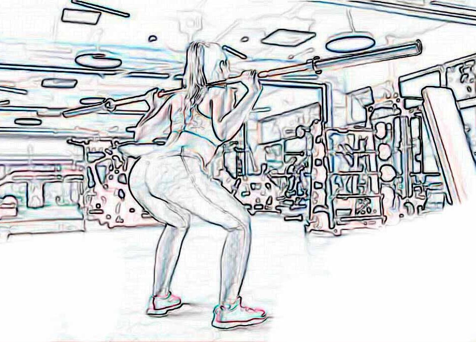 agachamento efeito lifting academia contra flacidez bumbum