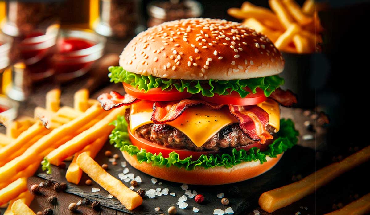Receita Hamburguer Monstro proteico com chips de batata doce