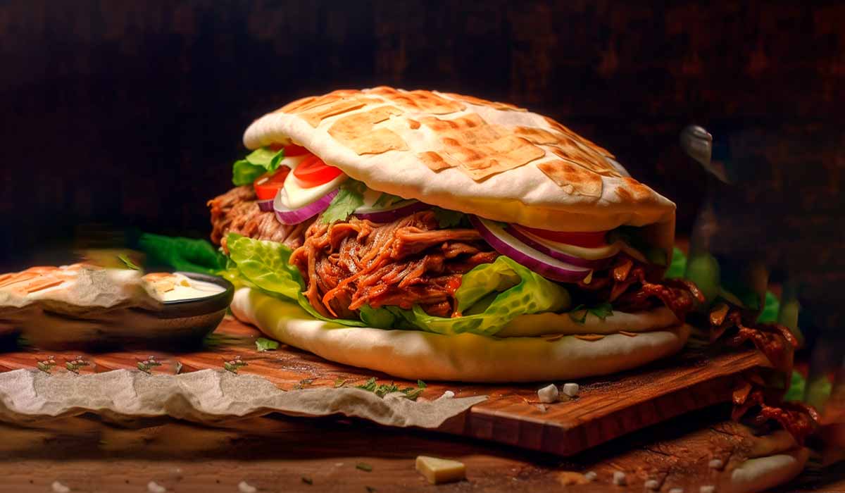 Receita sanduíche de pernil para ganho de massa muscular.
