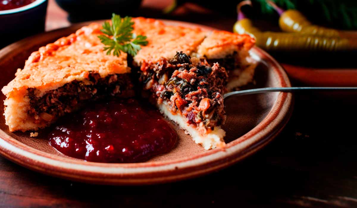 Torta de carne moída no liquidificador fitness.
