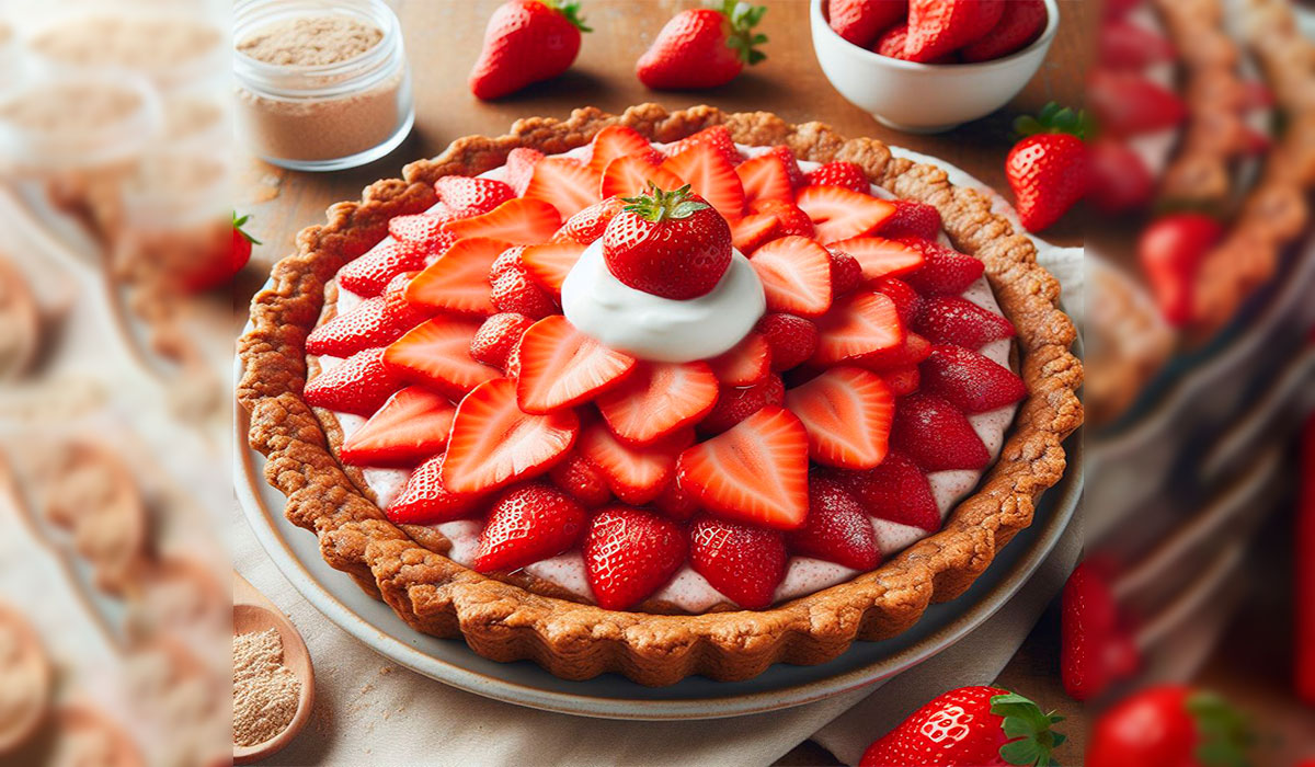 Torta de Morango Proteica: Uma Delícia Saudável.