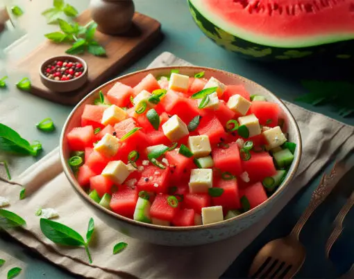 Salada-de-melancia-com-queijo-feta-hortela-e-limao
