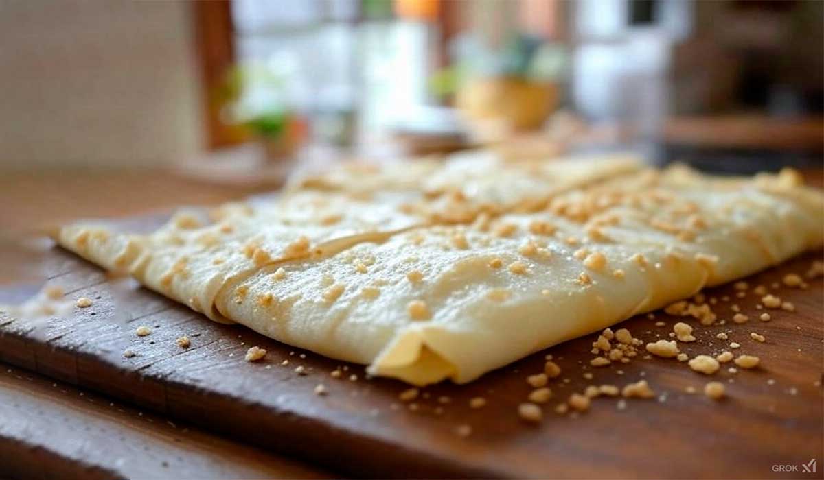 Crepe fitness para o café da manhã.
