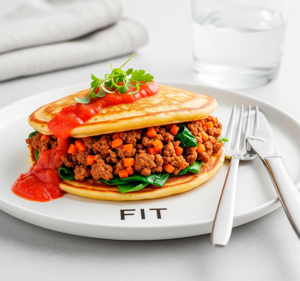 Panqueca-FIT-proteica-de-carne-moida