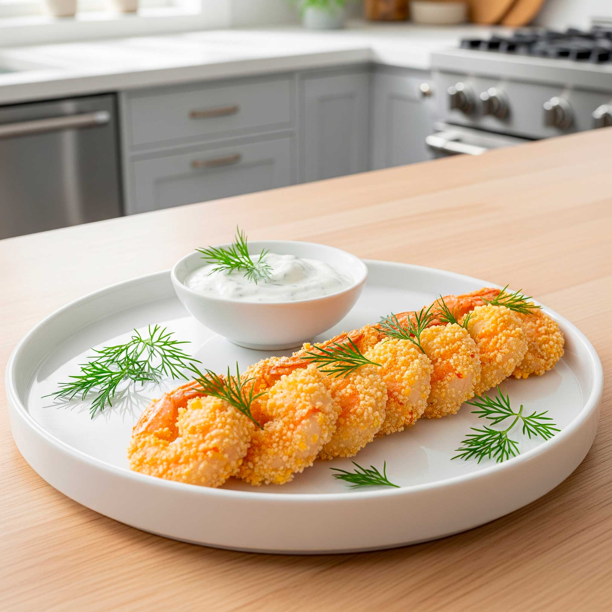 Receita fitness de camarão empanado com molho. Passo a passo como fazer receita de camarão fit empanado com molho para acompanhar.