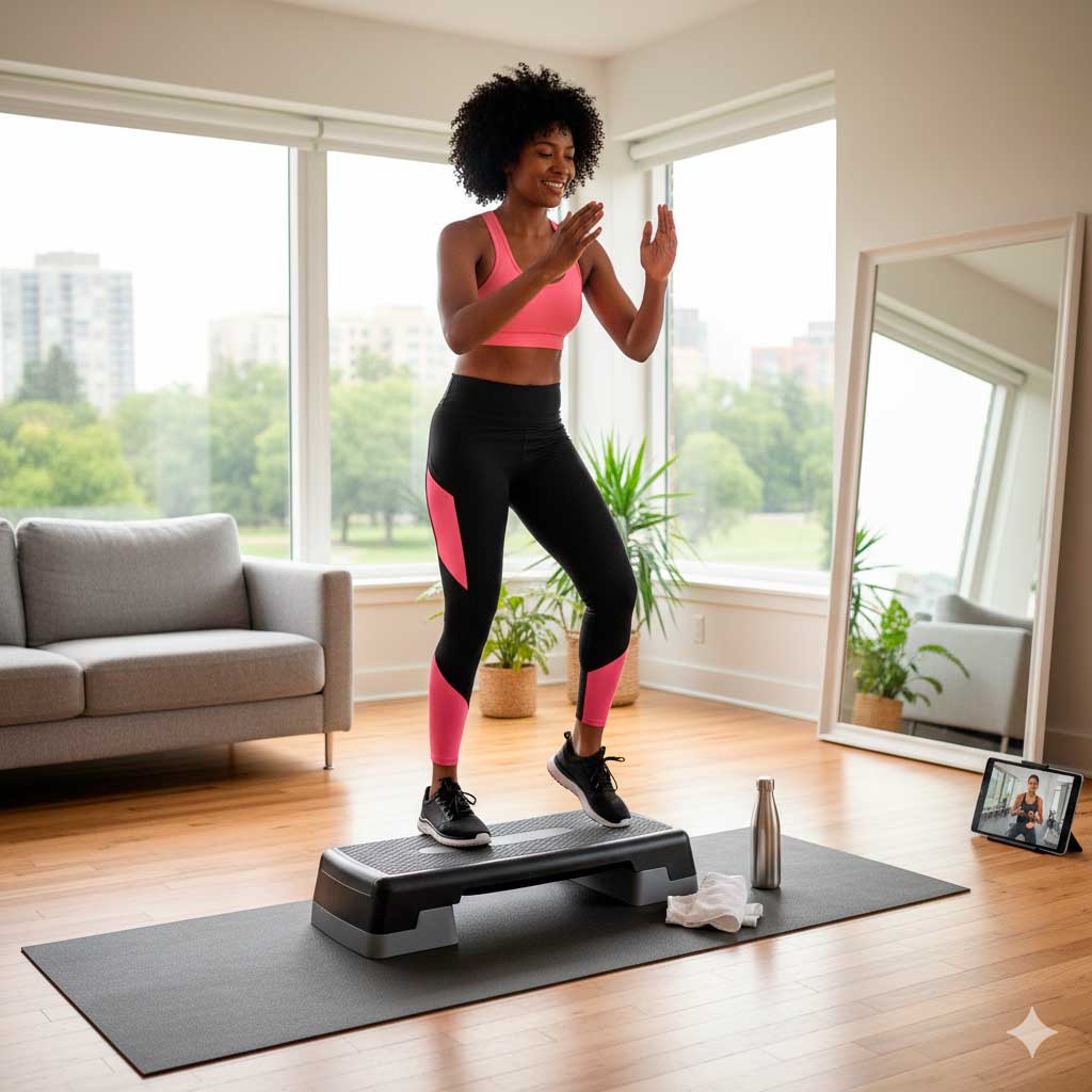 4 dicas para fazer uma aula de Step em casa de qualidade