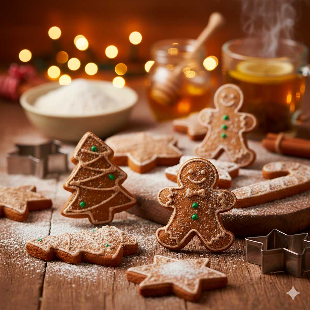 Biscoito natalino fitness, Gingerbread para dietas.