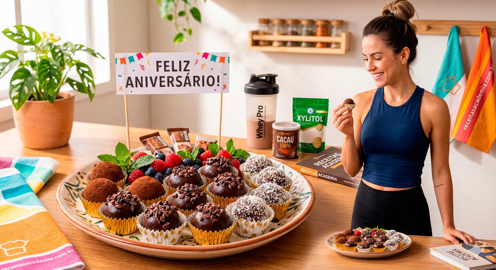 Docinho de aniversario fitness.
