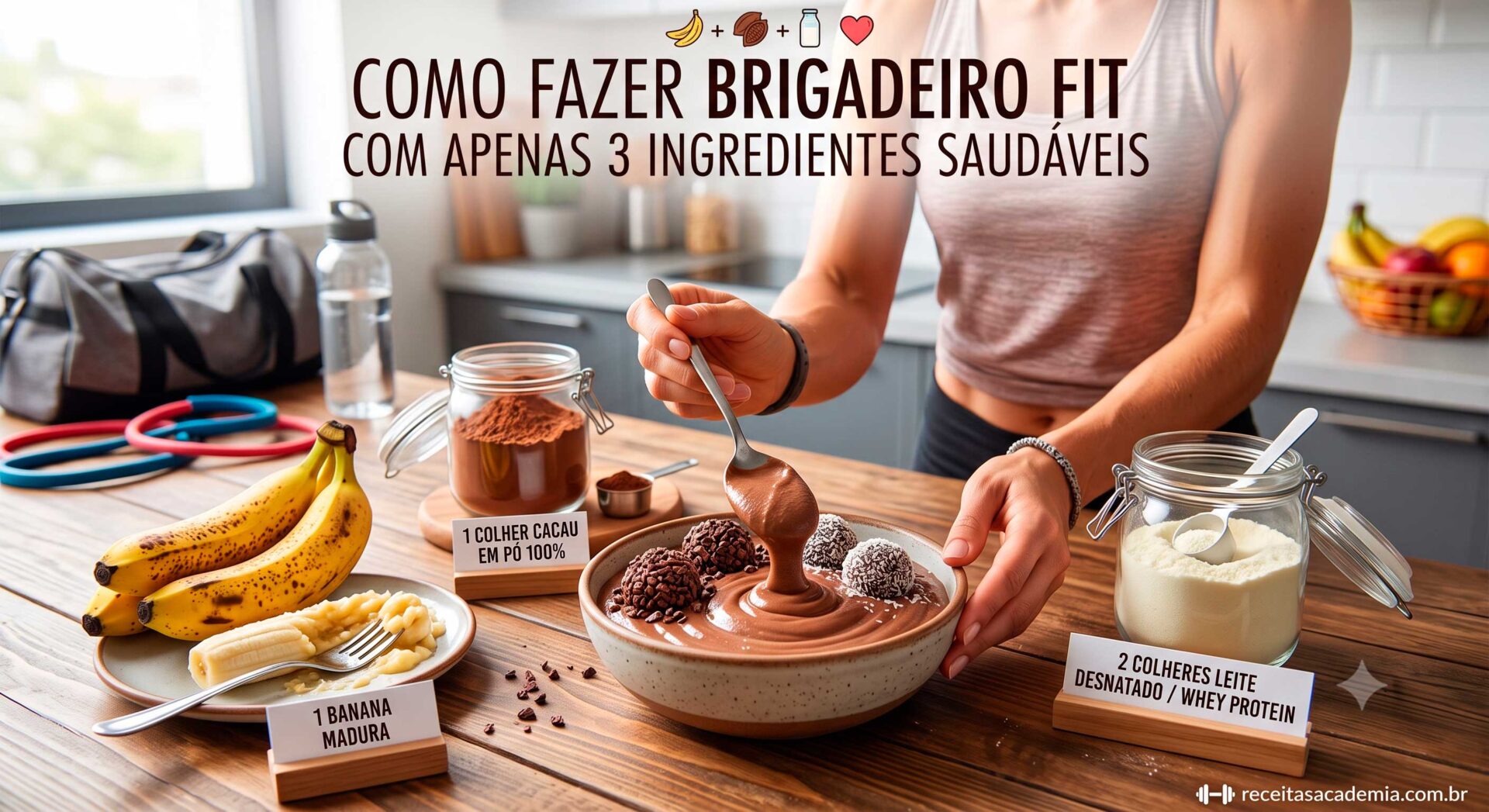 Como Fazer Brigadeiro Fit com Apenas 3 Ingredientes Saudáveis.