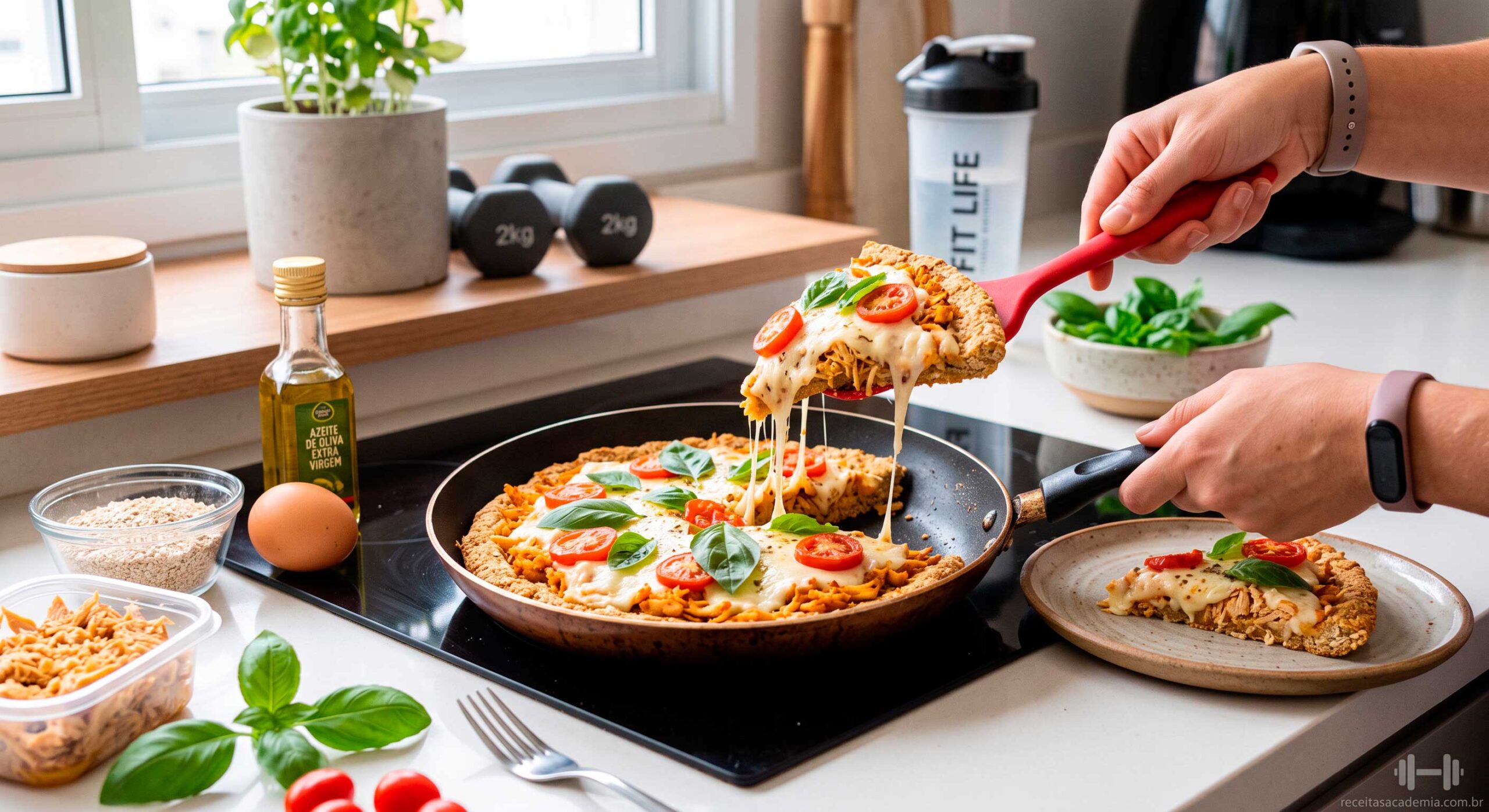 Pizza Fit de Frigideira: Como Matar a Vontade de Massa sem Sair da Dieta.