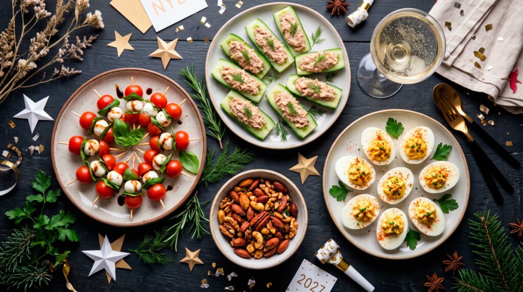 Petiscos Fit para o Réveillon: Ideias Leves e Low Carb para a Virada